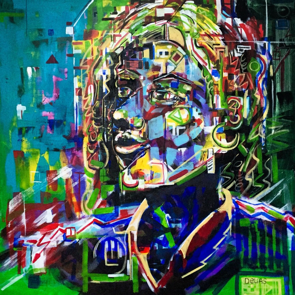 Chris Delias. Diana. Acrylic on Canvas.40" x 40"