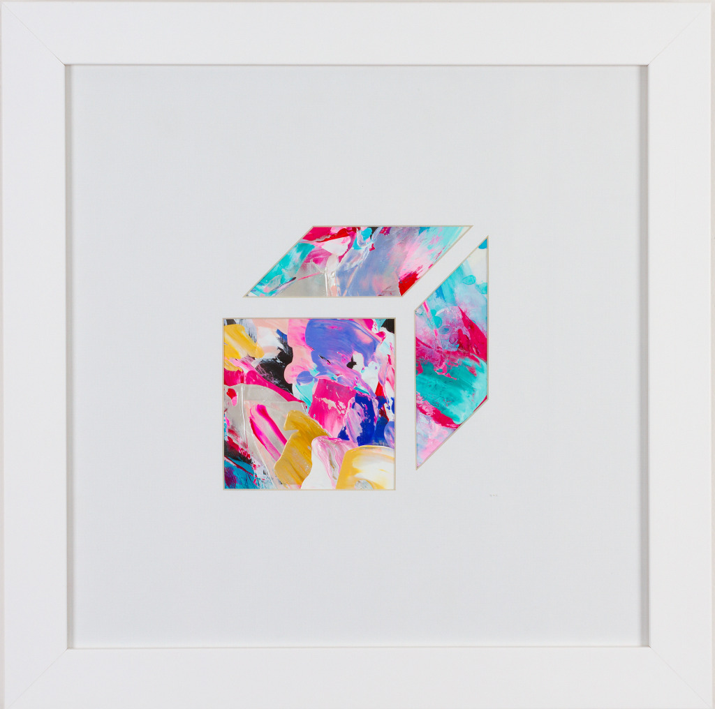 Carini Alchemy Cube #2. Acrylic on Palette Paper.