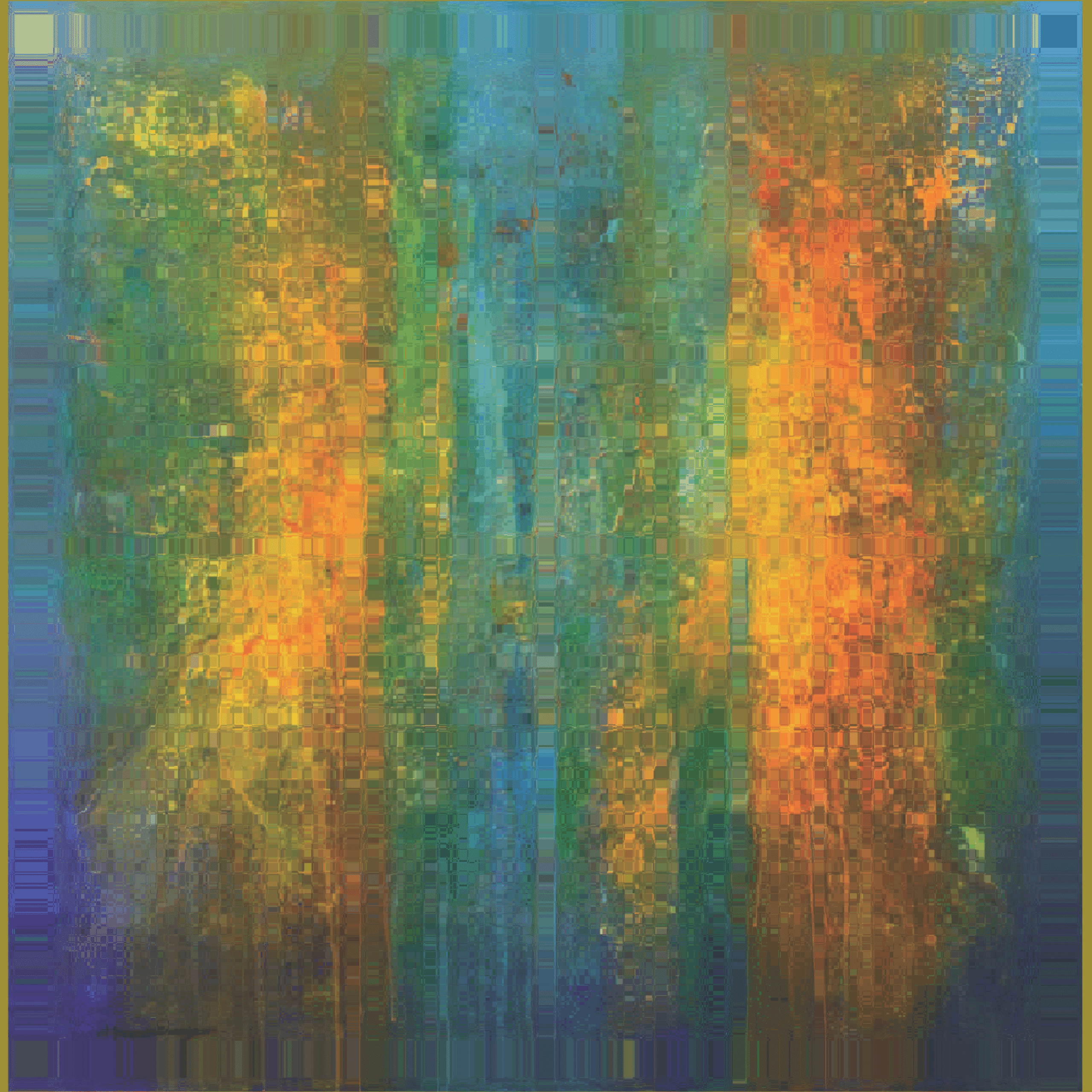 Haydee Orozco.Energy of-Water Mixed-Media on-Canvas. Marble-Dust copy 2