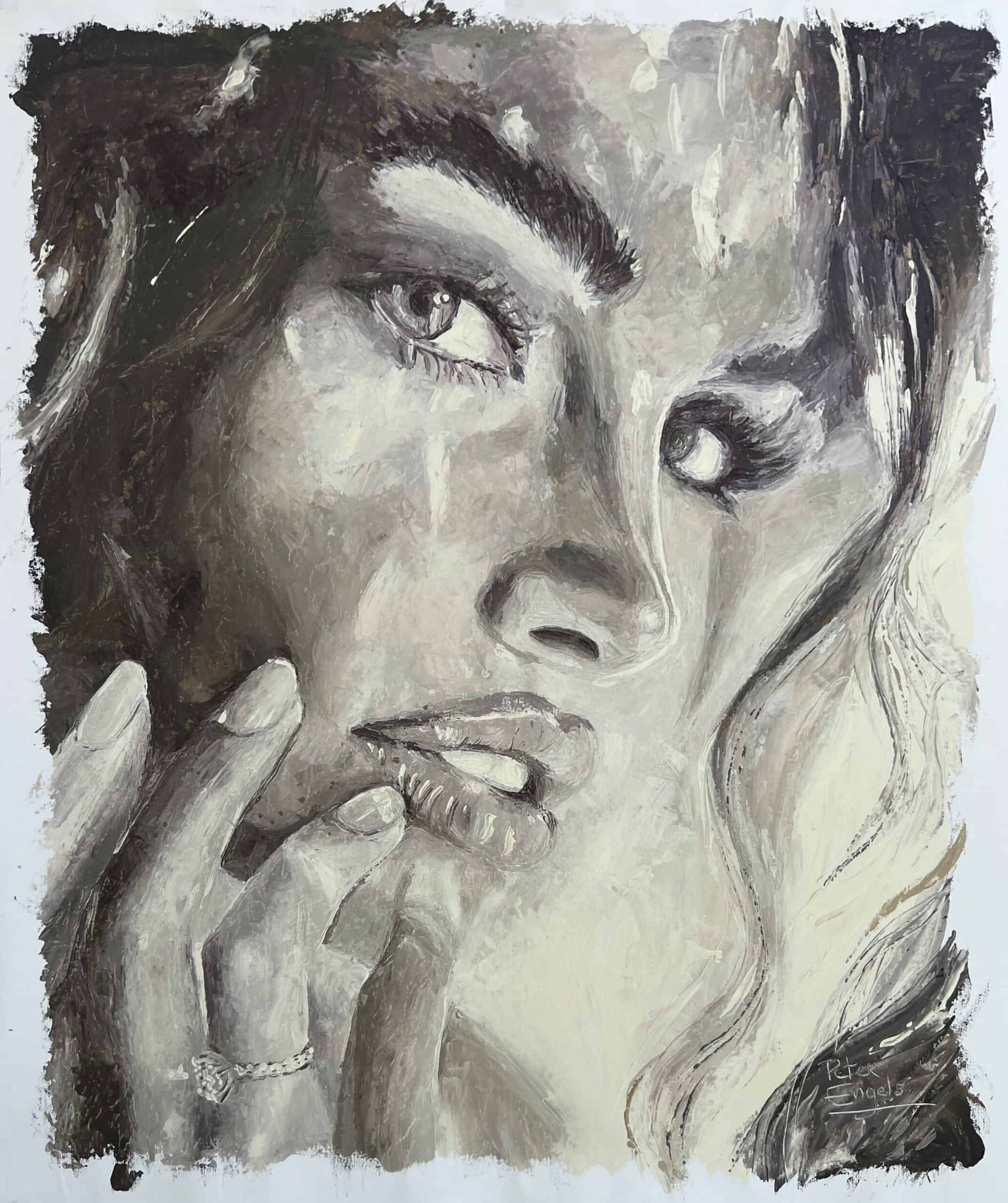 Solitaire Vanila. acrylic on canvas.